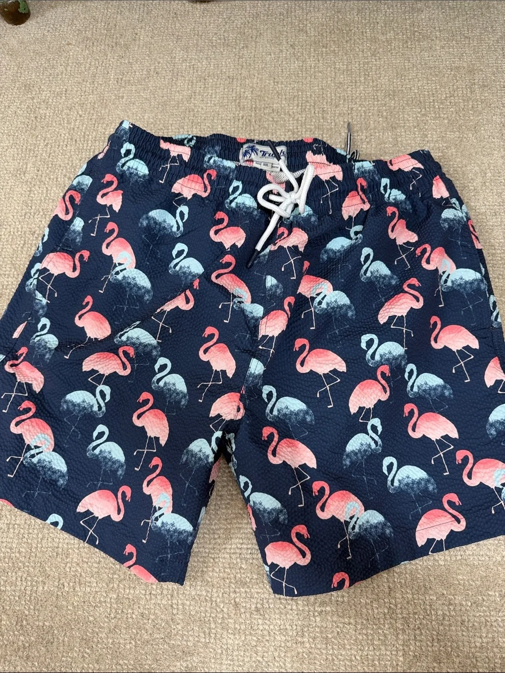 2 pair of Men's XXL Swim Trunks with Drawstring Waist